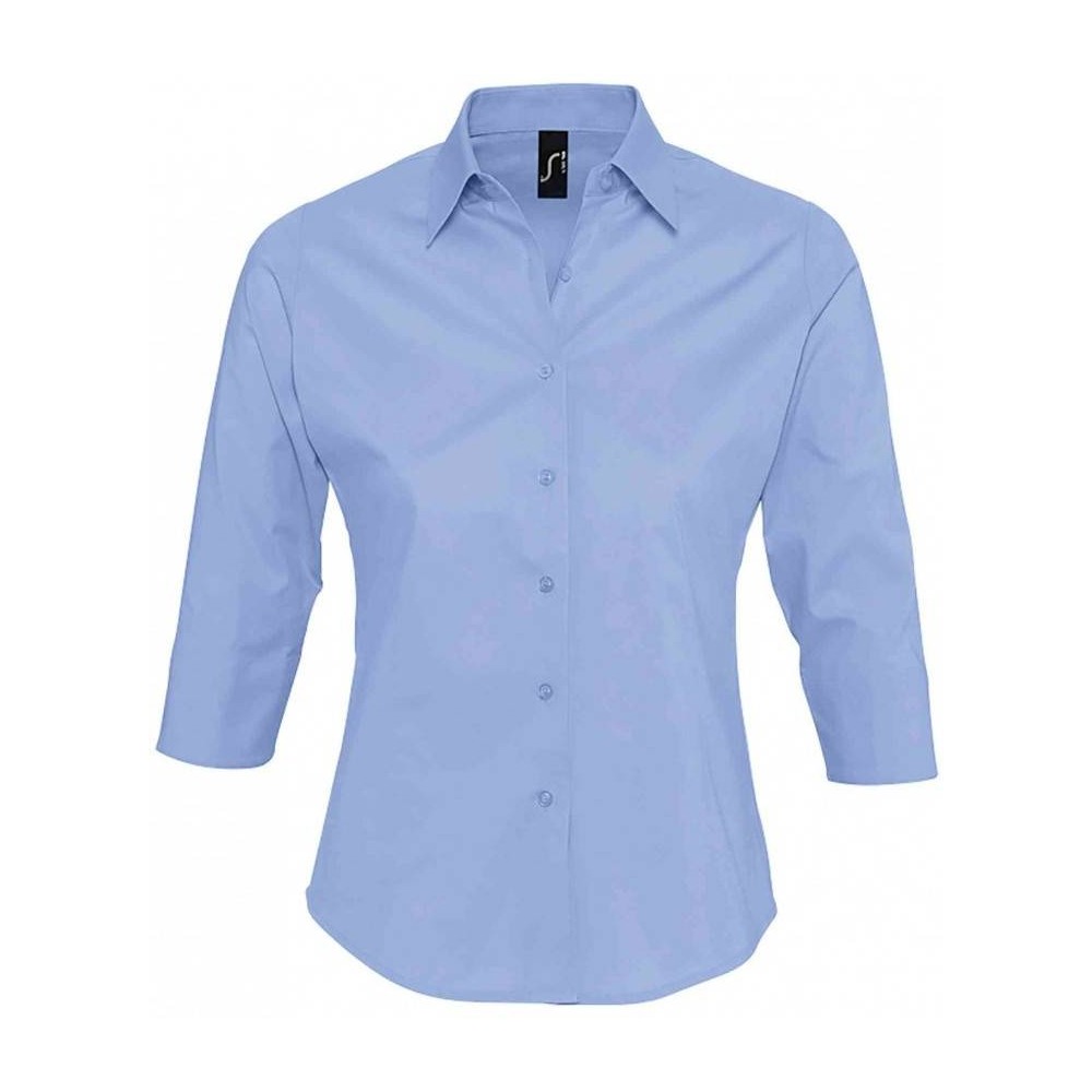 Sol's EFFECT 17010 LADIE'S 3/4 SLEEVED STRETCH SHIRT SIZE