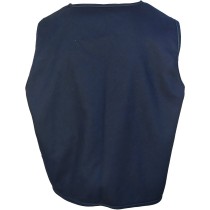 Traditional Adults black cross-buttoned vest lined MARK040