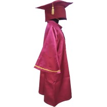 Children’s Graduation Gown Satin with Cap & Gold Tassel – Black, Burgundy, Royal Blue MARK854