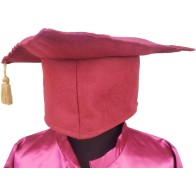 Children’s Graduation Gown Satin with Cap & Gold Tassel – Black, Burgundy, Royal Blue MARK854
