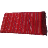 Woven Striped Red Sash with Fringes – Traditional Costume Accessory