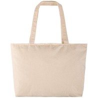 Shop 00307 Τσάντα αγοράς με φερμουάρ & μακριά χερούλια 70% Βαμβάκι 30% Πολυέστερ, 240gsm 55x35εκ 27L.