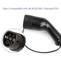 Electric Car Type 2 Charger 3.5KW 6-16Amp Schuko EU Plug EV Charging Cable 5 Meters Home Use Power Station