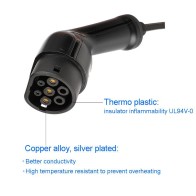 Electric Car Type 2 Charger 3.5KW 6-16Amp Schuko EU Plug EV Charging Cable 5 Meters Home Use Power Station