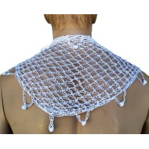 White Cretan Sariki - Traditional Greek Headscarf for Costumes | MARK769