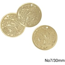 25 Τεμάχια Φλουρί Μπρούτζινο Άβαφο No7/30mm για Παραδοσιακές Στολές - MARK796
