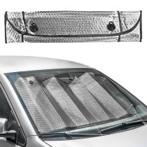 Car Windshield Sunshade ALUMINIUM 60x130cm with Suction Cups by SUMMERtiempo