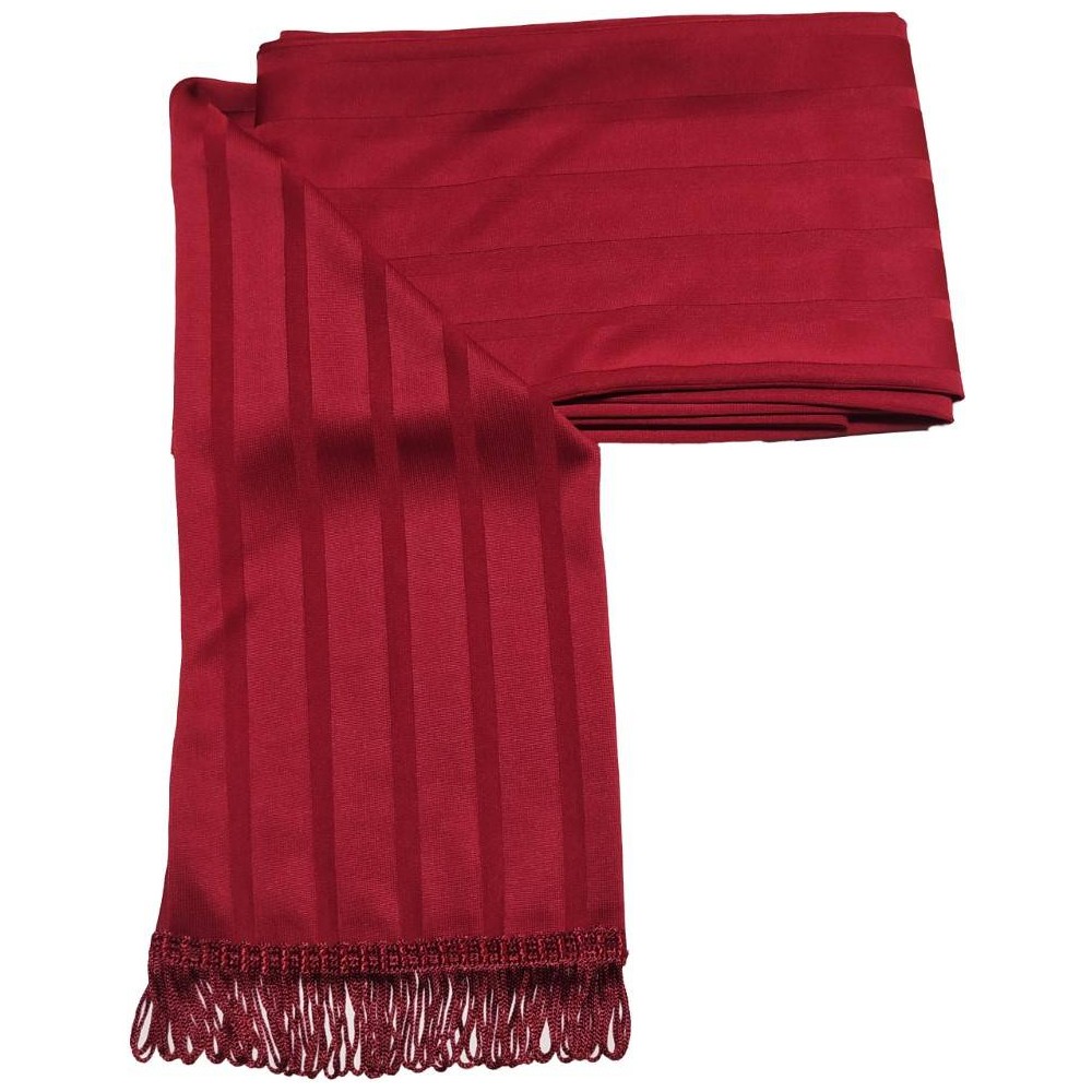 Bordeaux Striped Belt with Fringes – Traditional Costume Accessory (1.90m - 3.00m)