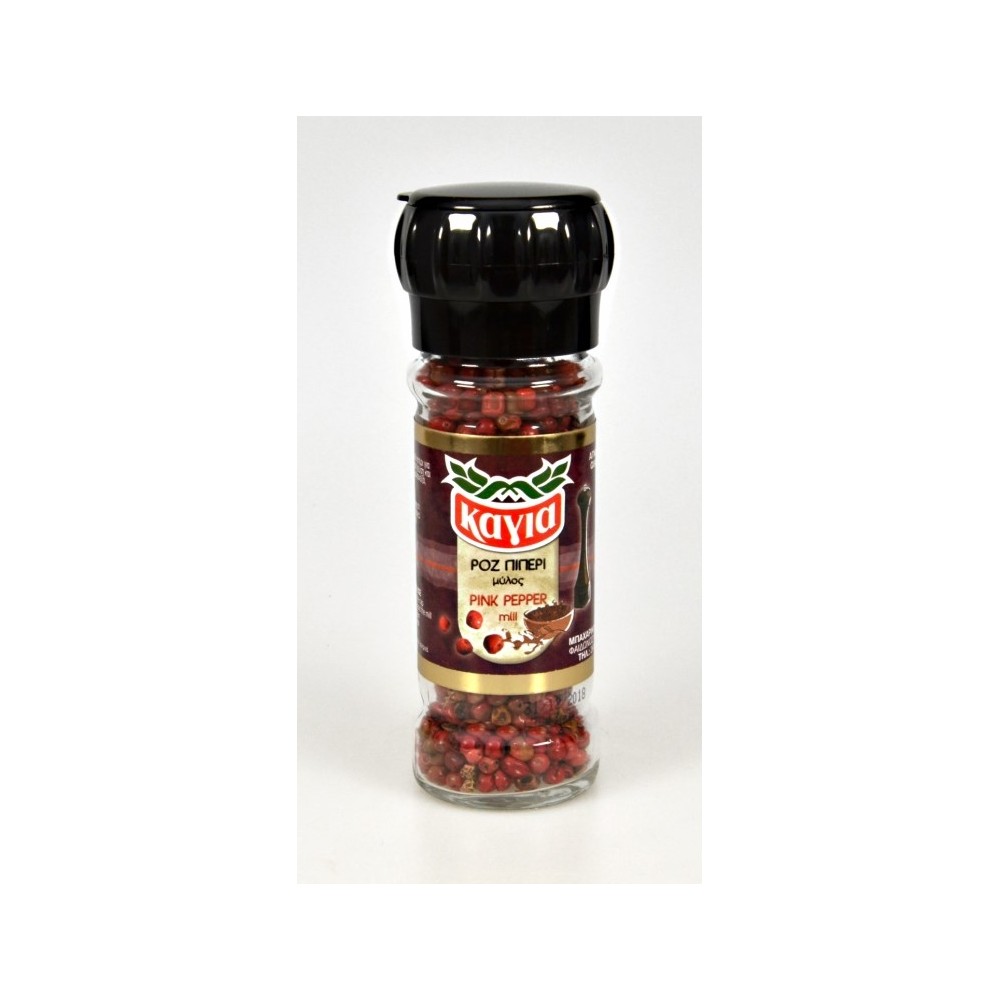 Whole Pink Pepper Grinder 26gr in Glass Jar – Fresh Aroma & Flavor in Every Twist
