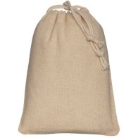 19120 Size XXS Drawstring pouch 100% Cotton, 120gsm 10 x 14 cm