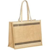 Ubag Claudia Beach bag with stripes 43x34x19cm Capacity: 28L