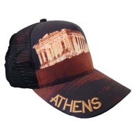 Atlantis Mesh Souvenir Καπέλο Athens Αθήνα Πεντάφυλλο τζόκεϊ 100% Πολυέστερ