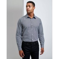 Men's long-sleeves microcheck shirt 100% Cotton 115gsm Premier PR220