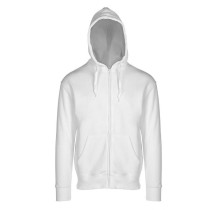 150 Adults hooded sweat-shirt with zipper, 50% cotton - 50% polyester, 300gr