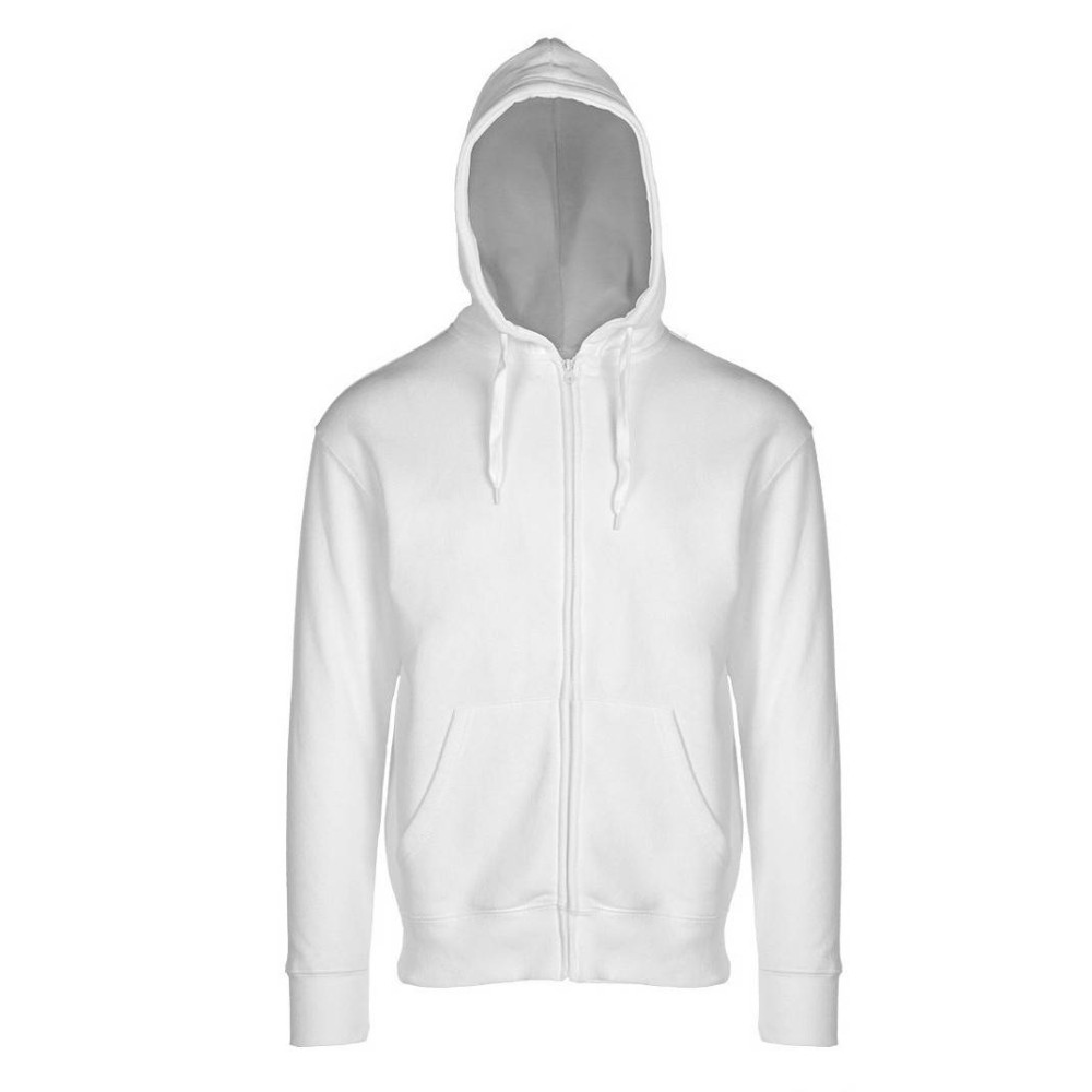 150 Adults hooded sweat-shirt with zipper, 50% cotton - 50% polyester, 300gr