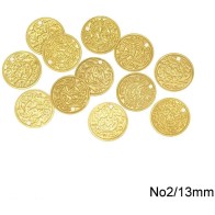 100 Gold-Plated Brass Coins – Perfect for Traditional Costumes & Jewelry Making