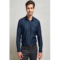 PR222 Men s jeans stitch denim shirt 100% cotton 155gsm