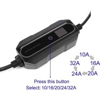 7.4KW 32A Type2 EV Portable Charger EVSE Charging Box Electric Car Charger CEE Plug Electric Vehicle Charger