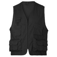 Rise - 00108 Reporter vest with net & Multiple pockets 65% polyester - 35% cotton