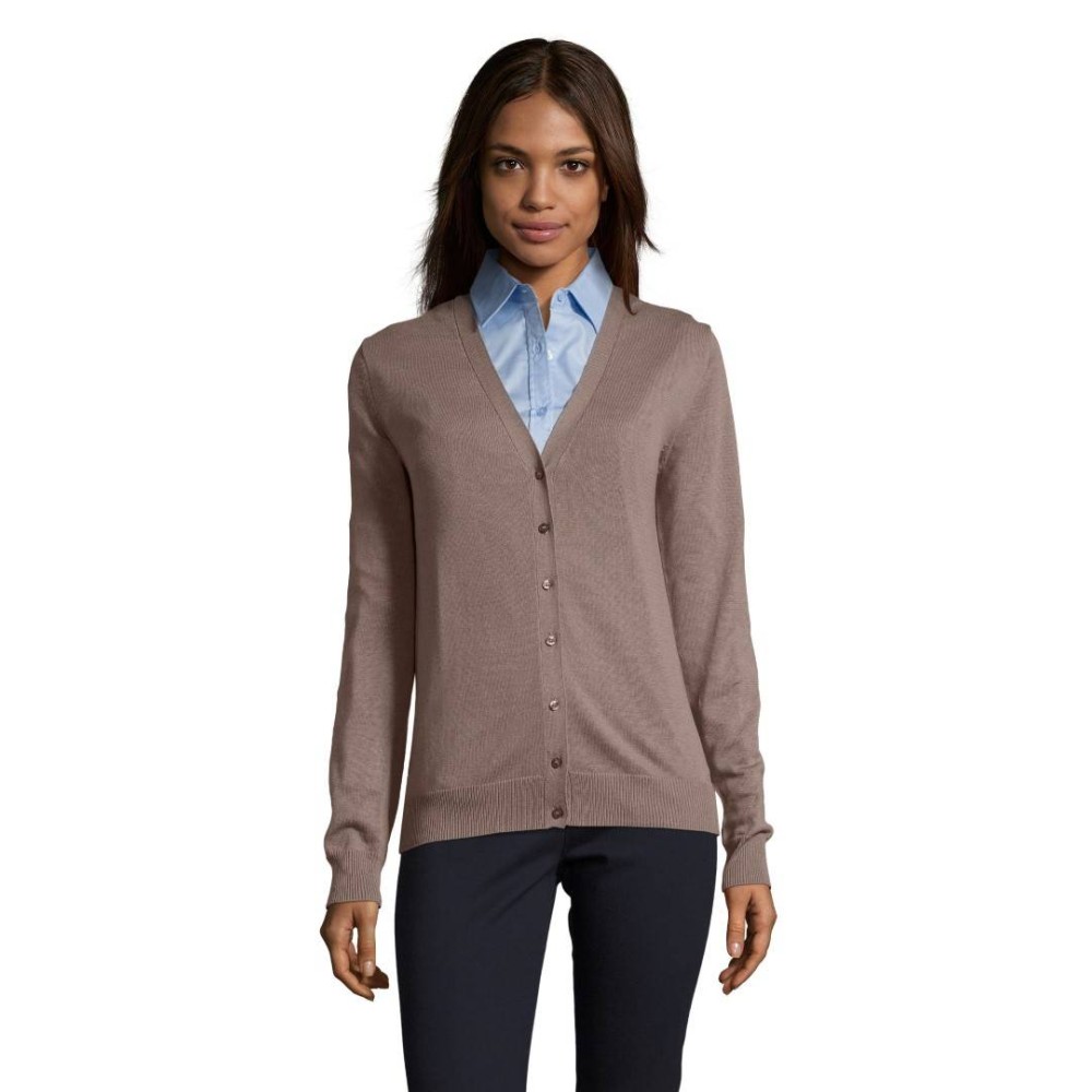 Sol's Golden Women 90012 Women's V-neck Knitted Cardigan Sol's Golden Women 90012 Women's V-neck Knitted Cardigan