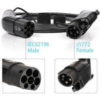 Type 1 - Type 2 16A-32A 3.6KW-7.4KW Single-Phase EV Charging Cable Electric Vehicle Cord for Station EVSE Female to Male Plug