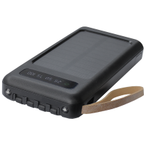 Solar & USB Powered 10,000mAh Power Bank With Charging Cables POWERplus Manta