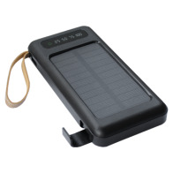 Solar & USB Powered 10,000mAh Power Bank With Charging Cables POWERplus Manta