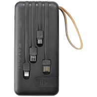 Solar & USB Powered 10,000mAh Power Bank With Charging Cables POWERplus Manta