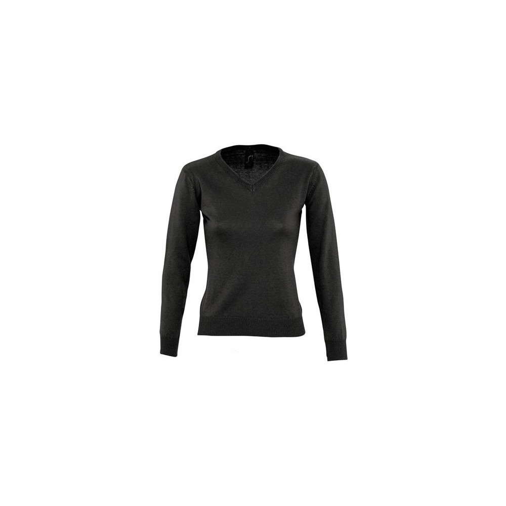 Sol's Galaxy women 90010 ONE COLOR V NECK CLASSIC SWEATER