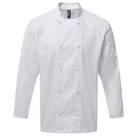 PR903 Σακάκι σεφ μακρυμάνικο διαπνέον Coolchecker 65% Πολυέστερ - 35% Βαμβάκι, 170gsm