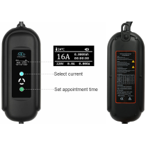 Adjustable Electric Car Charger Type 2 (3.5kW, 6-16A) with EU Schuko Plug and Delay Timer 5 Meters