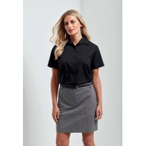 PREMIER PR302 Women's Short-Sleeve Poplin Shirt – 65% Polyester, 35% Cotton