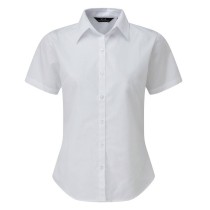 PREMIER PR302 Women's Short-Sleeve Poplin Shirt – 65% Polyester, 35% Cotton