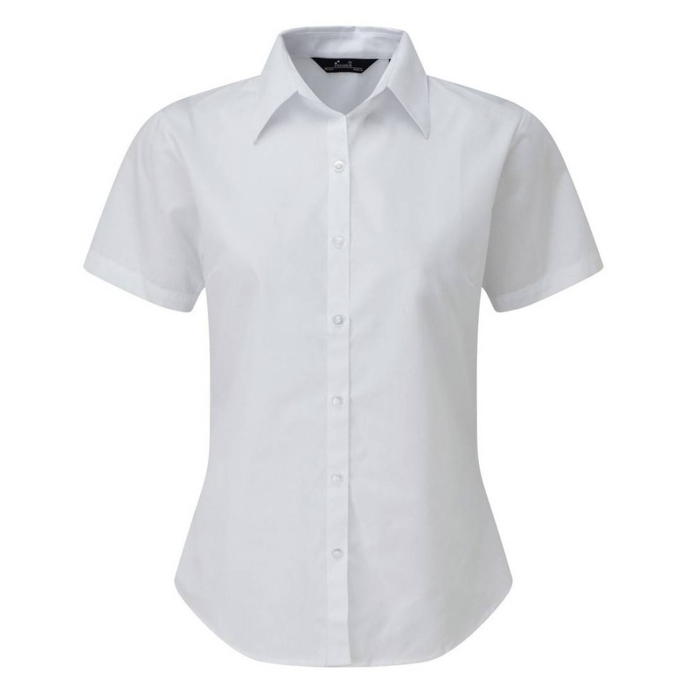 PREMIER PR302 Women's Short-Sleeve Poplin Shirt – 65% Polyester, 35% Cotton