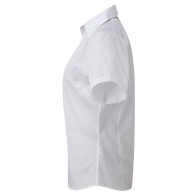 PREMIER PR302 Women's Short-Sleeve Poplin Shirt – 65% Polyester, 35% Cotton