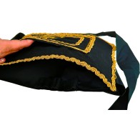 Handmade Traditional Men's Vest (Selachi) with Pockets and Long Straps - Felt with Stiff Fortetza (40x28) MARK089