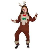 Christmas Rudolph Reindeer Costume with Shirt, Pants and Headband - Greek Made MARK504