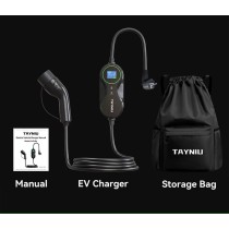 Portable EV Charger 3.5kW AC Schuko-Type 2, 8-16A, 5m with LCD Display