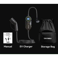Portable EV Charger 3.5kW AC Schuko-Type 2, 8-16A, 5m with LCD Display