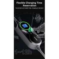 Portable EV Charger 3.5kW AC Schuko-Type 2, 8-16A, 5m with LCD Display