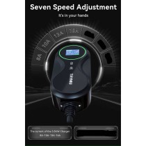 Portable EV Charger 3.5kW AC Schuko-Type 2, 8-16A, 5m with LCD Display