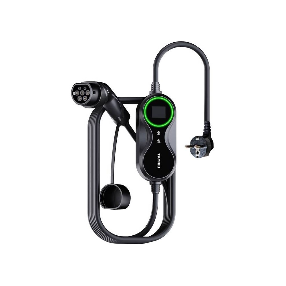Portable EV Charger 3.5kW AC Schuko-Type 2, 8-16A, 5m with LCD Display