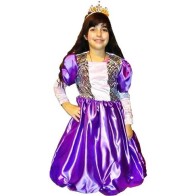 Purple Princess Costume 2-12 Years MARK693 - Dress & Crown