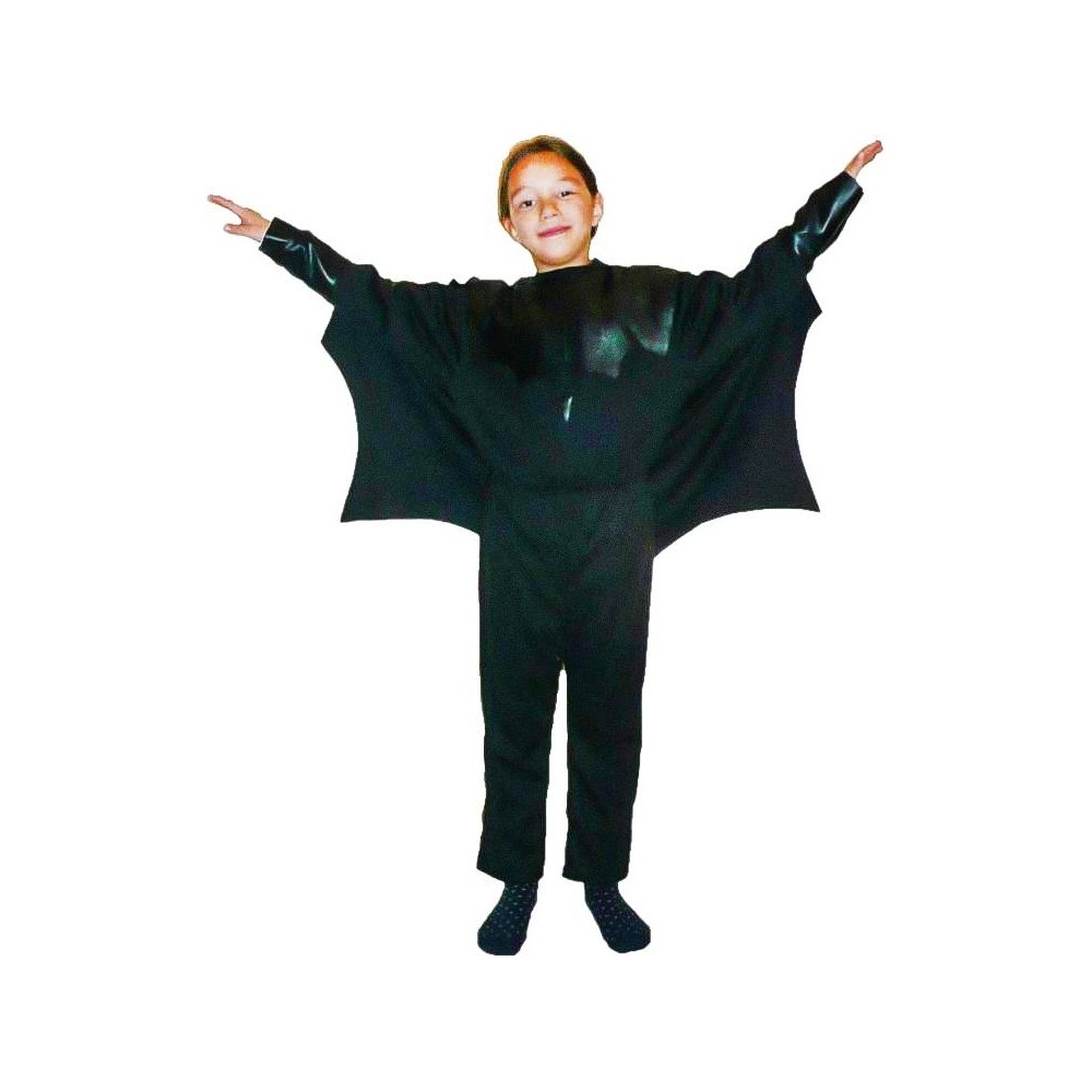 Bat Costume 8-14 Years MARK501 - Black with Wings on Back & Arms