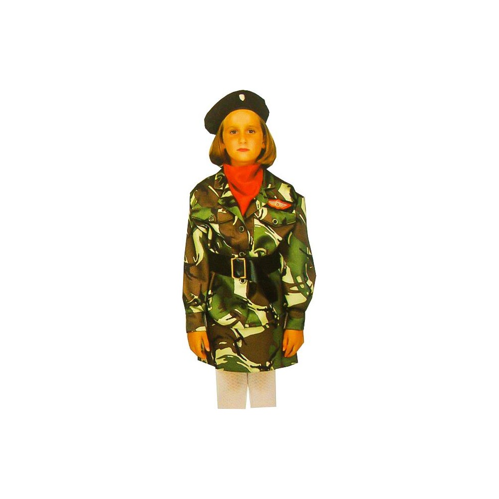 Carnival Military Girl Costume for 6-Year-Olds MARK543