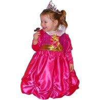 Princess Costume Pink with Crown & Gold Belt for 4 Years - MARK694