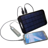 Powerplus CAMEL - Portable Solar Charger 3W, 2 USB Ports (5V, 2W Output) & Stand