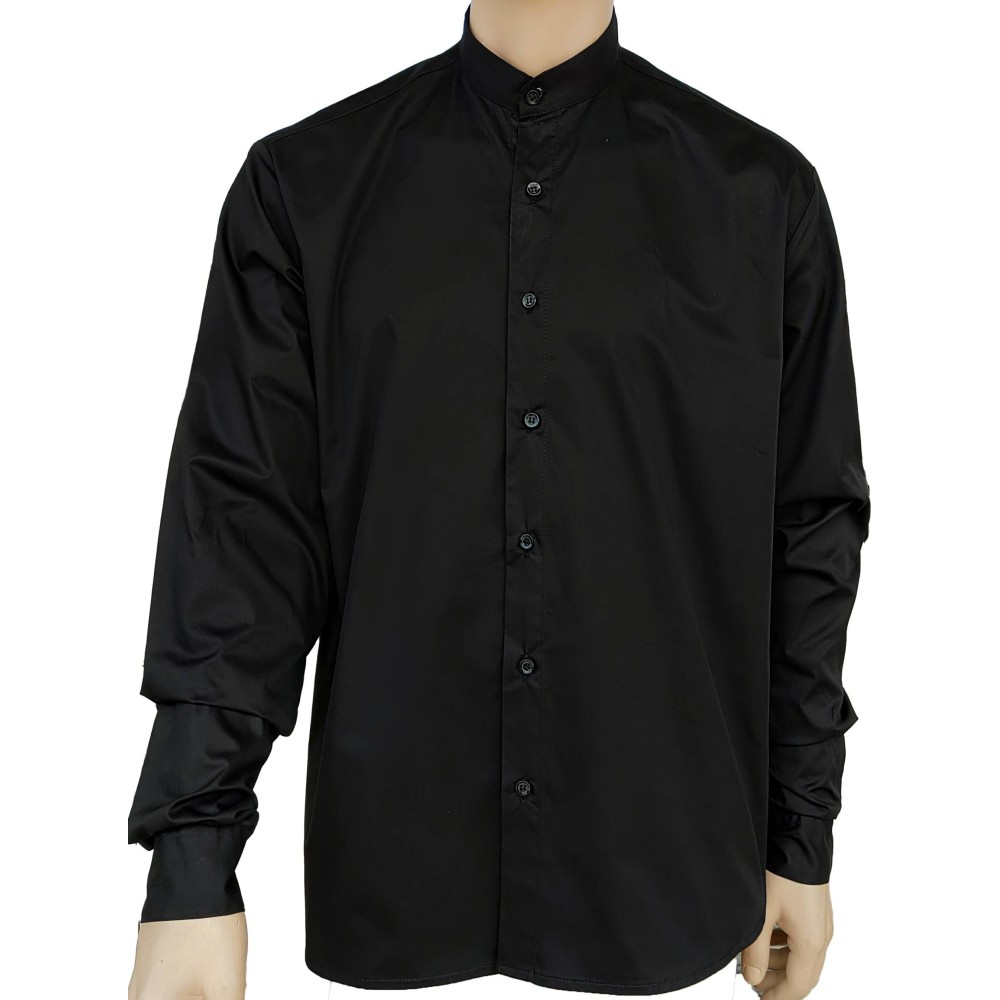 Traditional Black Mao Collar Shirt for Kids – Ideal for Greek Folk Costumes MARK106 Traditional Black Mao Collar Shirt for Kids – Ideal for Greek Folk Costumes MARK106