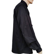 Traditional Black Mao Collar Shirt for Kids – Ideal for Greek Folk Costumes MARK106