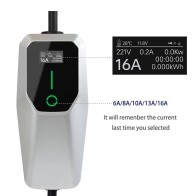 Schuko - Type 2 EV Charging Cable | 6A-16A | 3.6kW | 4 Meters | IP56 | LED Display | 1-Button Timer Function